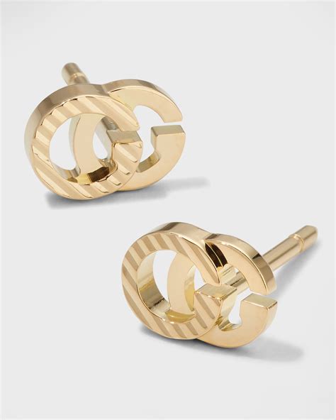 Gucci Running G 18K Gold Stud Earrings 